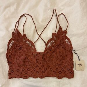 Free People Rust Lace Bralette